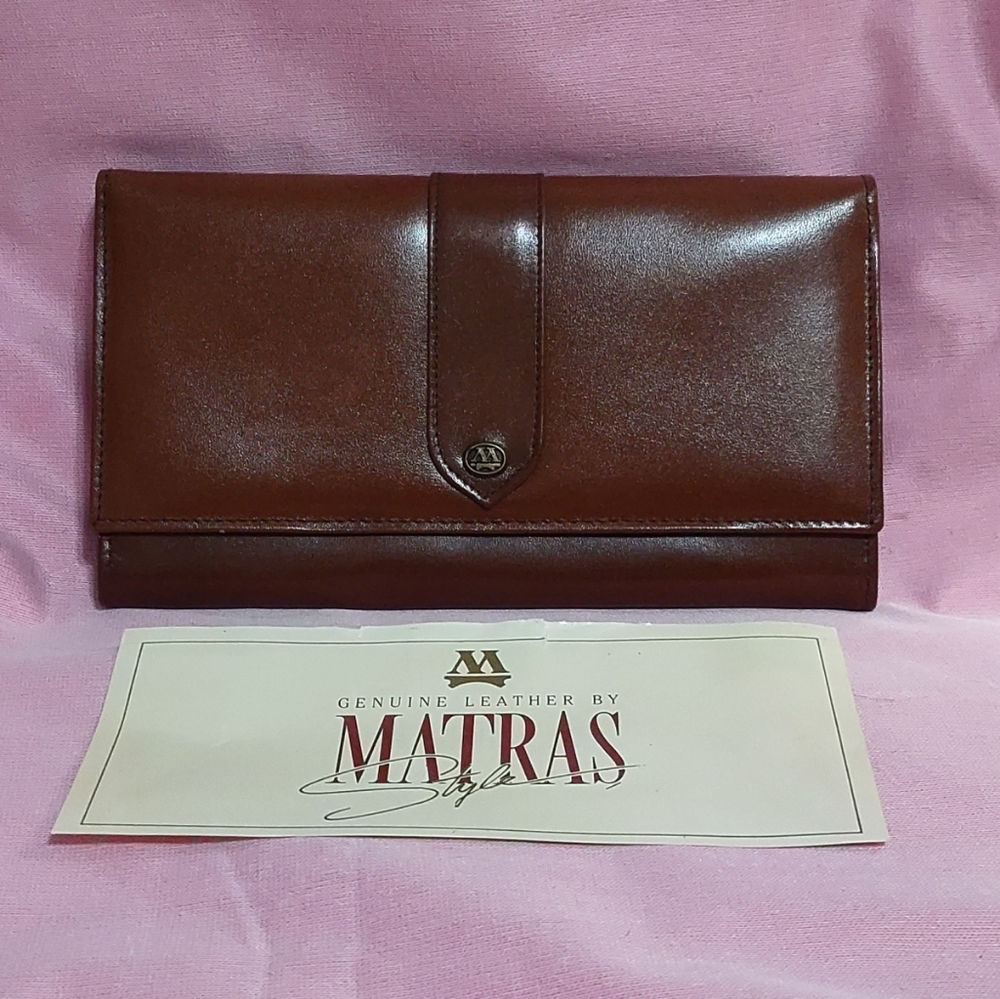 Women's Bifold Wallet Brown Genuine Leather Handmade 7.5" x4.5" Wallet